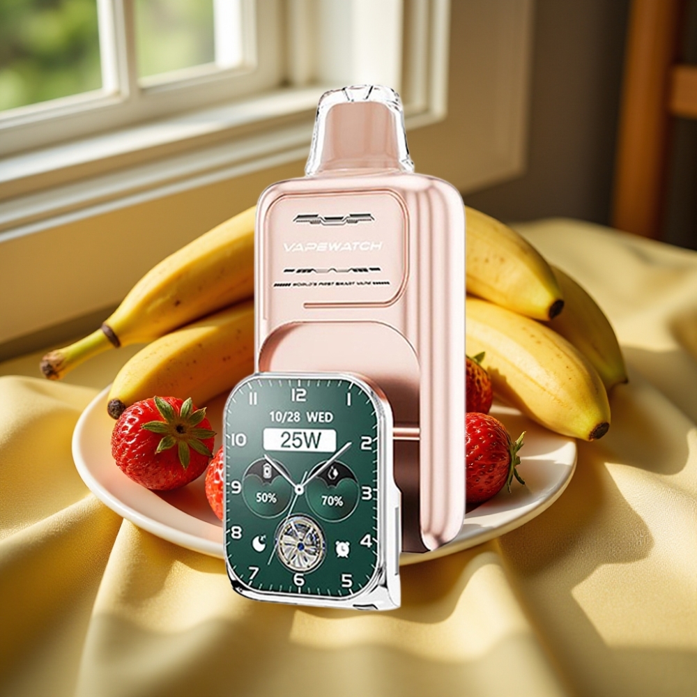 JNR VapeWatch 30000 Пуфове Dual Mesh Coil Ягода Банан