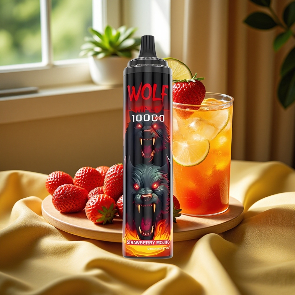 JNR Wolf Niplo 10000 Puffs Тип-C бързо зареждане Ягода Мохито